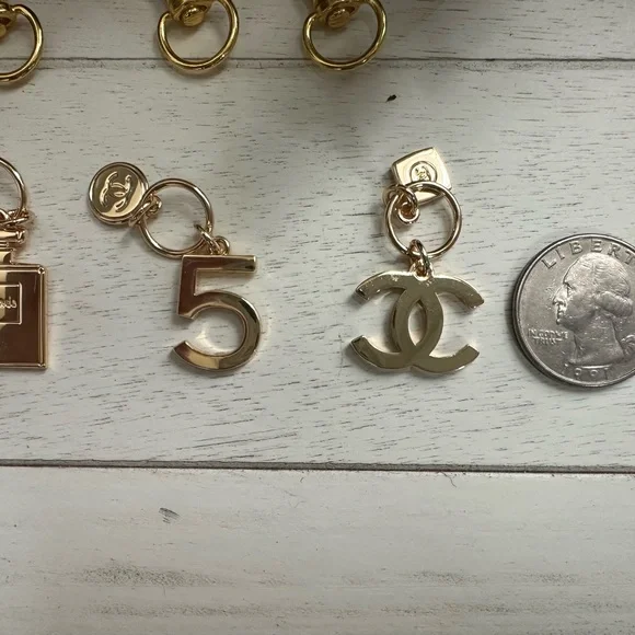Gold CC Bag Charm Set - Picture 3 of 4